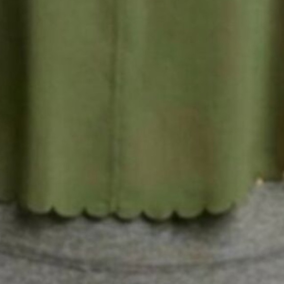 NEW Free People Movement SMALL Pretty lil running top Scallop Edge Army - Picture 4 of 7